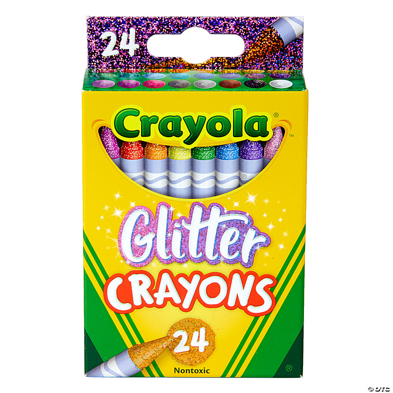 Glitter Crayons, 24 Per Pack, 6 Packs