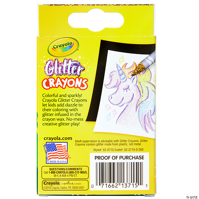 Crayola Glitter Crayons, 24 Per Pack, 6 Packs | Oriental Trading