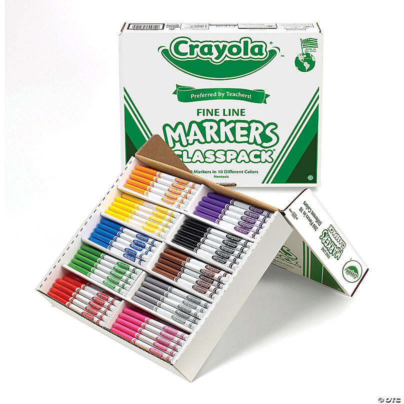 Oriental Trading : Customer Reviews : Bulk 200-Pc. Fine Tip Washable Marker  Classpack - 10 Colors per pack