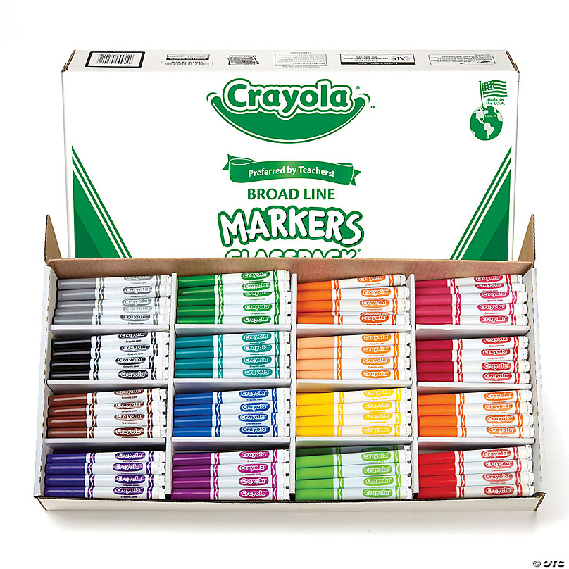 Crayola Classic Original Marker Set - Assorted Colors, Broad Tip