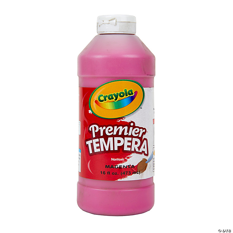 Crayola Premier Tempera Paint, 16 oz, Magenta, Pack of 3