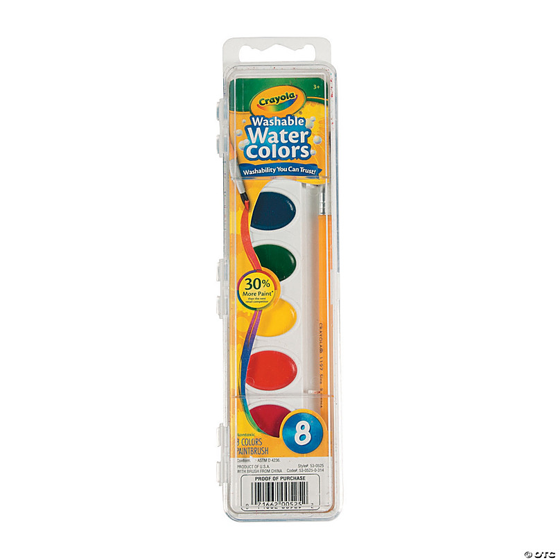 Crayola® Washable Assorted Watercolor Paint Tray