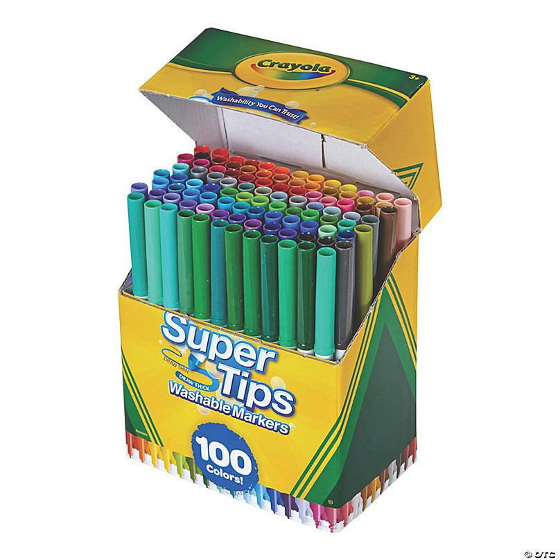 Buy Crayola 100 Super Tips Washable Markers 063652815101 online