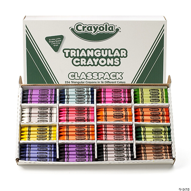 Crayola Triangular Crayon Classpack, 16 Colors, 256 Count