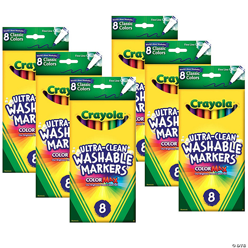 Crayola® Fine Tip Ultra-Clean Washable™ Markers - Set of 8