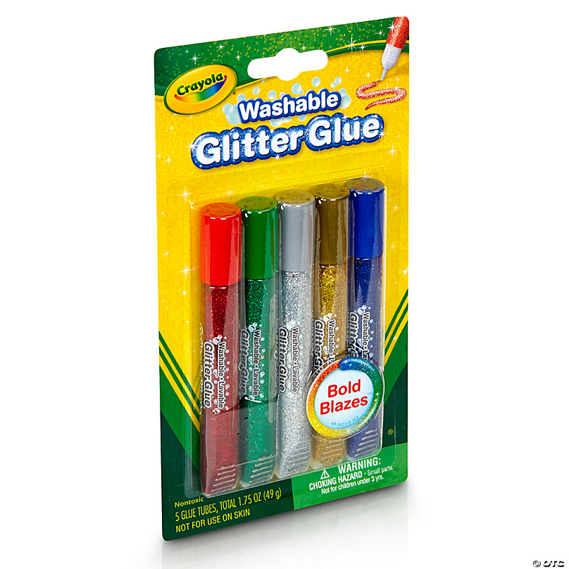 Washable Glitter Glue, 8 oz., Black, Pack of 6