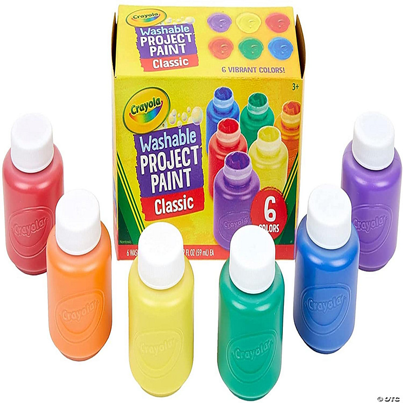 Crayola Washable Kids Assorted Color Paint Pots, 18 Ea 