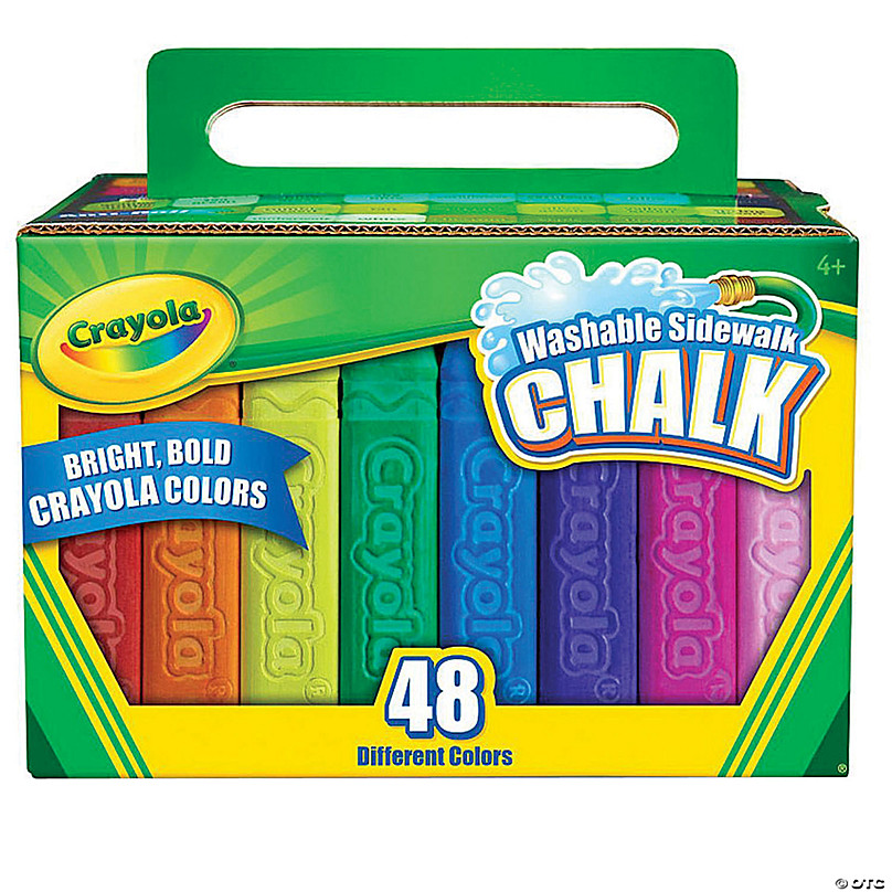 48 PCS Washable Sidewalk Chalks Set Non-Toxic Jumbo Chalk for Outdoor Art  Play, Painting on Chalkboard, Blackboard and Playground - Toys 4 U