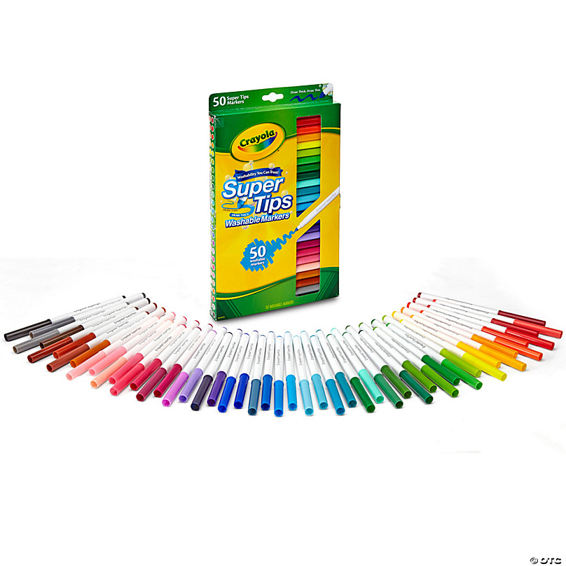 Crayola Washable Super Tips with Silly Scents, 50 Per BoProper, 2  BoProperes