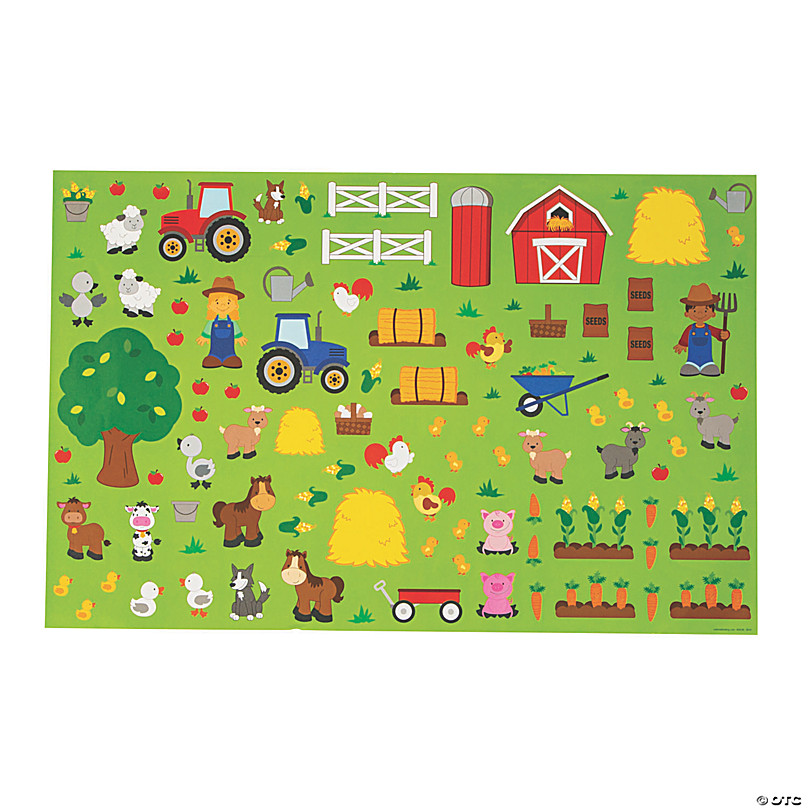 Create & Write Farm Giant Sticker Scenes - 12 Pc.