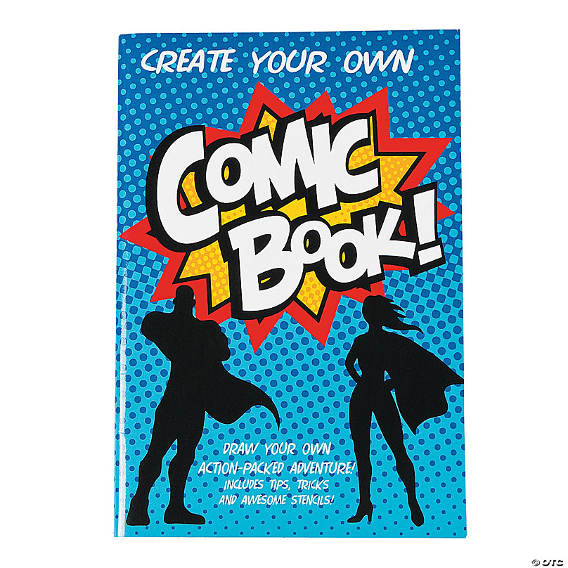 Create Your Own Super Hero Comic Book Kit 96 Page Markers Stickers Pencil  NEW!!