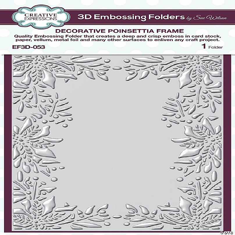 Poinsettia 3D Embossing Folder with Die