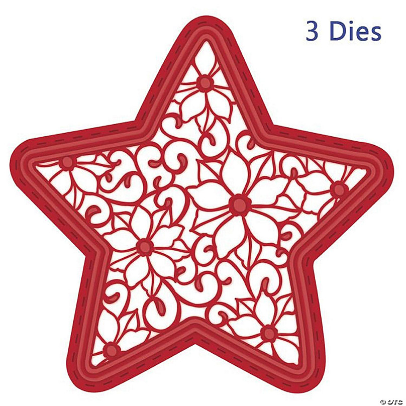 Creative Expressions Festive Collection Poinsettia Star