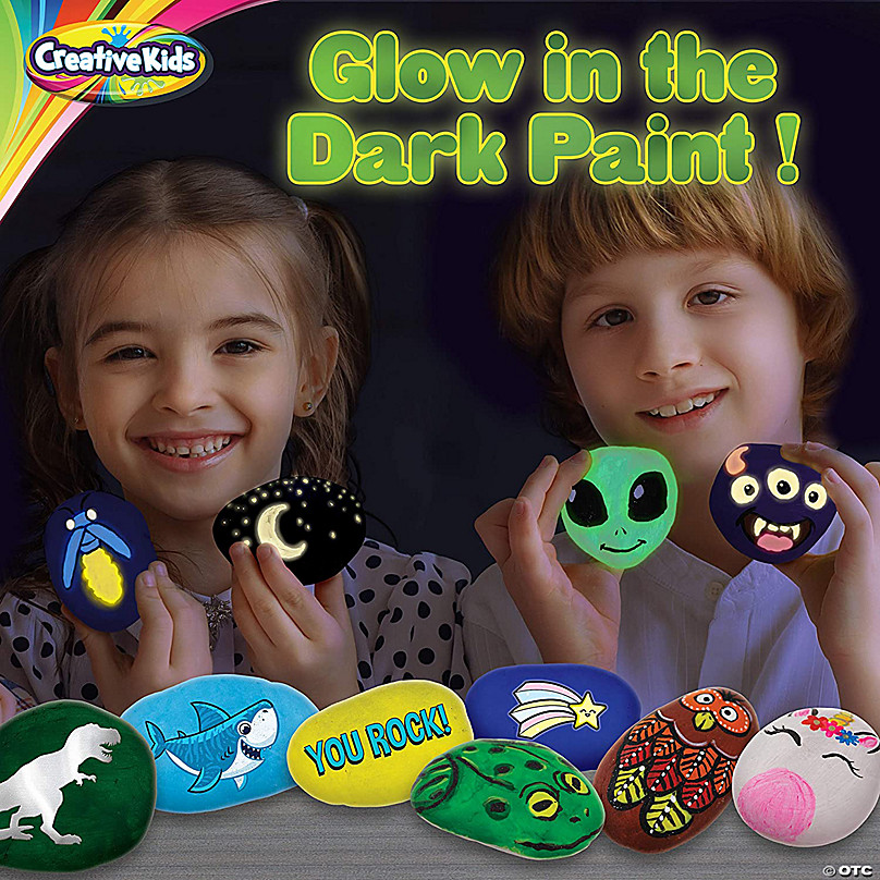 Creativity for Kids Glow in the Dark Rock Painting Kit - Child Craft  Project for Boys and Girls 