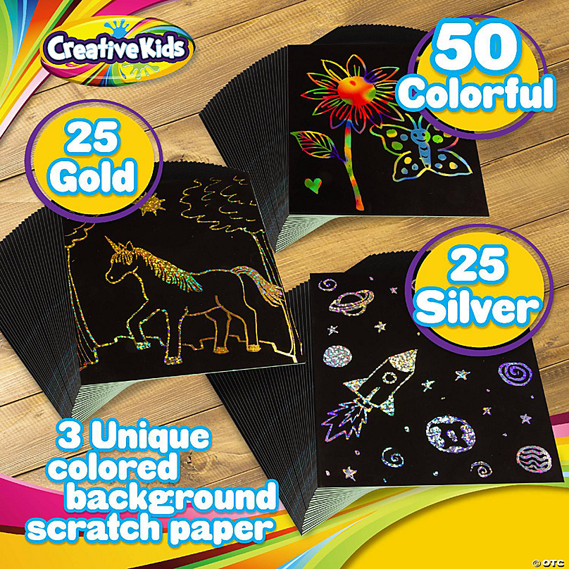 ZMLM Scratch Paper Art Set for Kids: Rainbow Magic Scratch Off Art