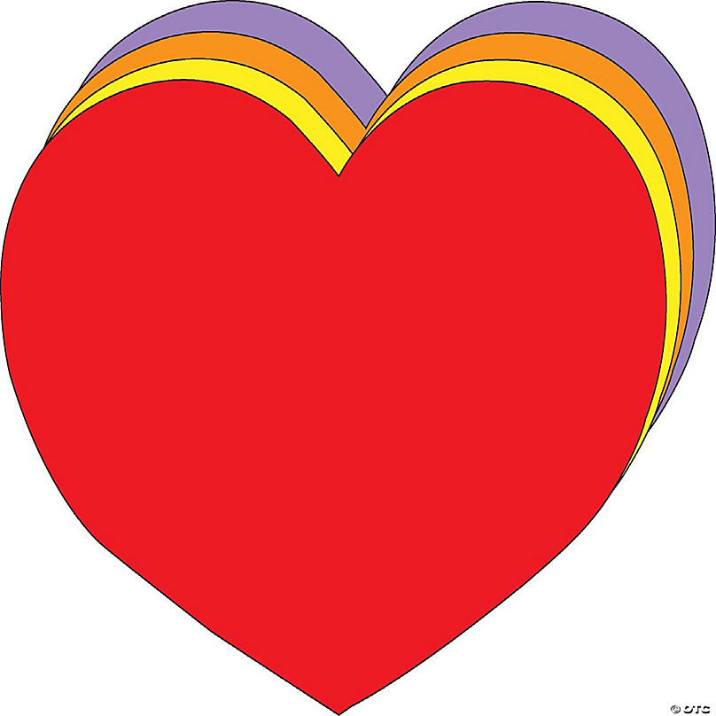 Open Heart Assorted Color Creative Cut-Outs- 3