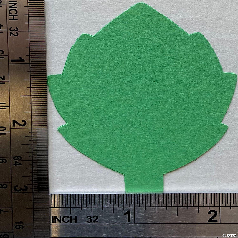 Creative Shapes Etc. - Small Single Color Construction Paper Craft Cut-out  - Green Leaf