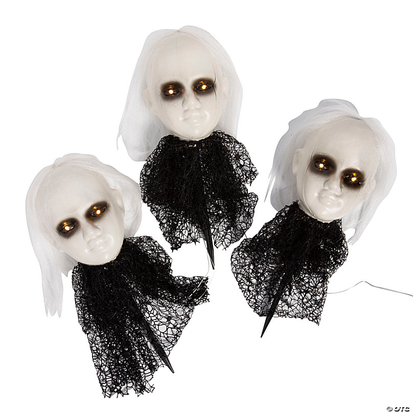 Creepy Resin Doll Heads Set of 3