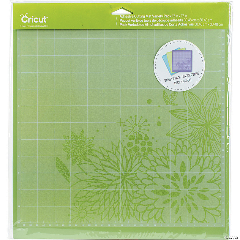 Cricut Adhesive Back Cutting Mats 12X12 3/Pkg-Green, Blue & Purple
