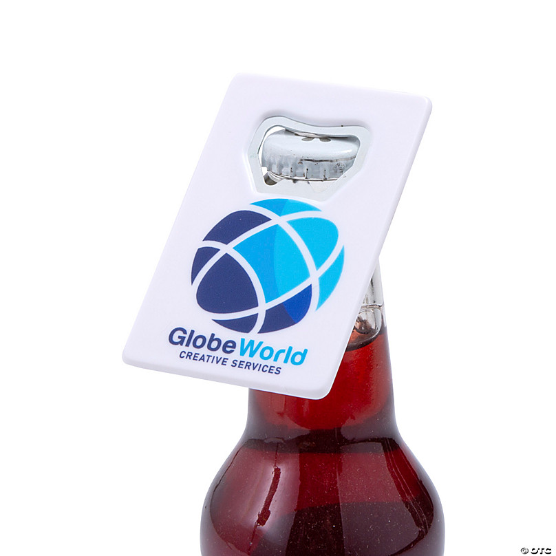 Custom Full-Color Logo Bottle Openers - 12 Pc. | Oriental Trading