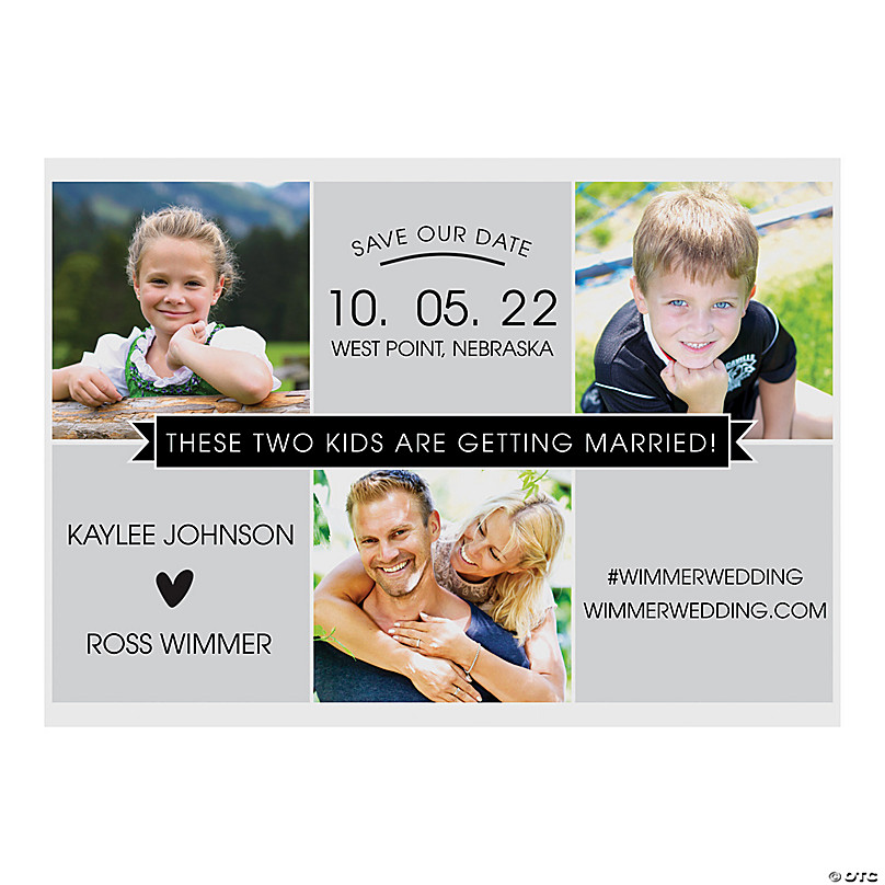 Custom Photo Kids Getting Married Save The Date Cards Oriental Trading