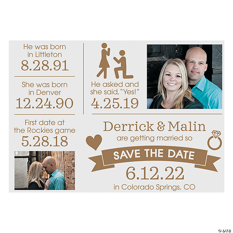 Fridge Magnet for Wedding Sample order available!---H145 Save the Date Photo Magnets with Personalized Messages 4 sizes options
