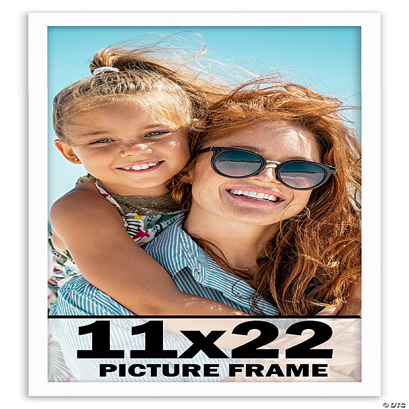 CustomPictureFrames.com 30x30 Frame White Picture Frame Modern Photo Frame  Includes UV Acrylic Front Acid Free Foam Backing Board Hanging Hardware no  Mat