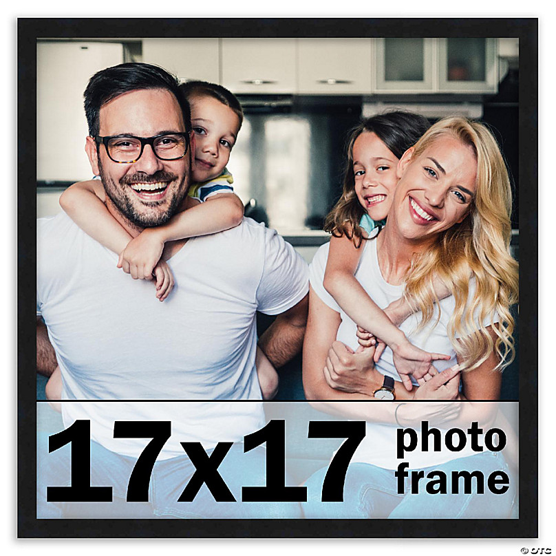 CustomPictureFrames.com 12x12 Frame Black Picture Frame Modern Photo Frame  Includes UV Acrylic Front Acid Free Foam Backing Board Hanging Hardware no  Mat
