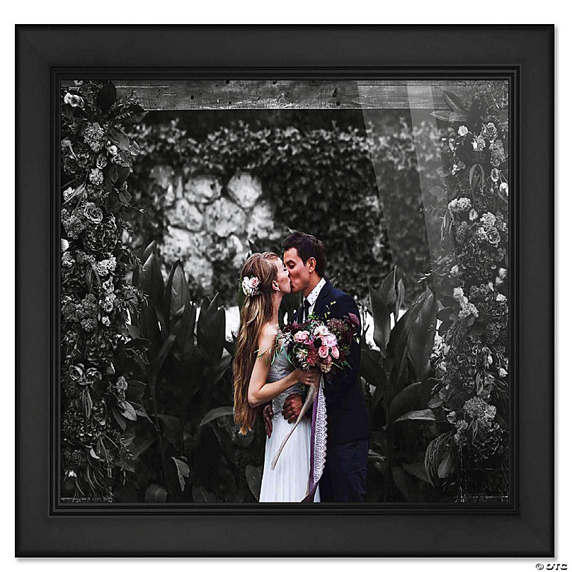 CustomPictureFrames 32x11 Modern Black Wood Picture Frame - with Acrylic Front and Foam Board Backing