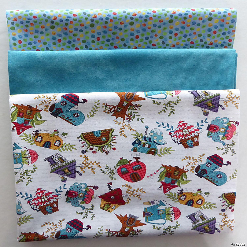 Cute Gnome Life Blue and Dots 3 Yard Bundle Cotton by Sue's Creating Cottage