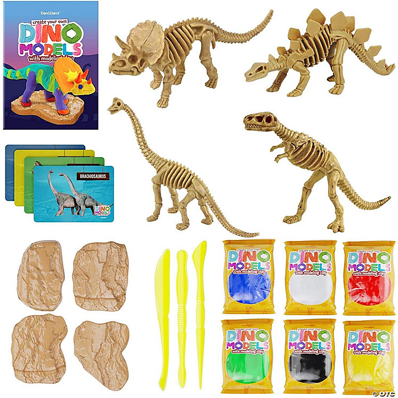  Sense&Play Air Dry Clay Dinosaur Craft Kit for Kids Create with  6 Dino Skeletons Educational STEM Toy - Modeling Clay Air Dry Set for Boys  & Girls Ages 6-12 : Toys & Games