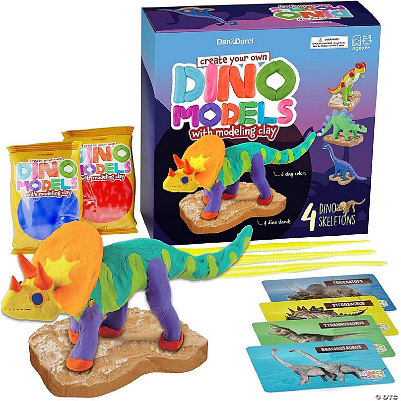 Kids 3D Dinosaur Character Magic Modeling Dough Clay Dinosaur Toys Set 