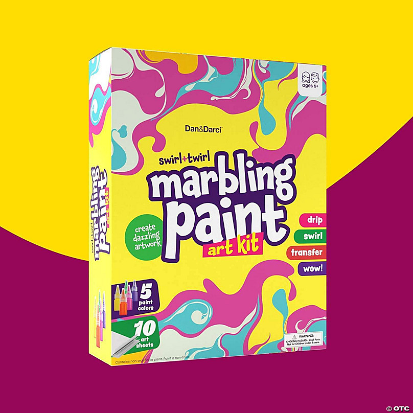 Dan&Darci - Marbling Paint Art Kit for Kids - Arts and Crafts for Girls &  Boys Ages 6-12 - Craft Kits Art Set - Best Tween Paint Gift Ideas for Kids  Activities