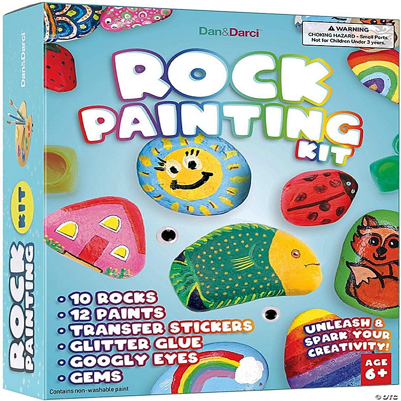 Dan&Darci Rock Painting Kit for Kids - Arts and Crafts for Girls