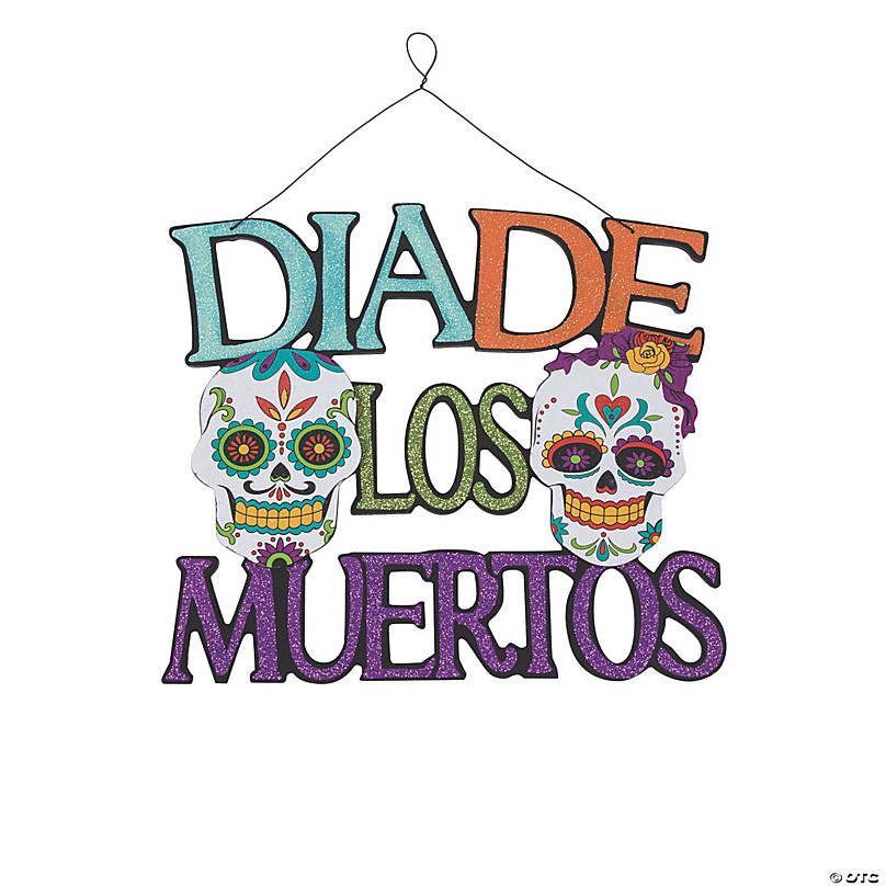 DAY OF THE DEAD SKULL #4 Plastic Outdoor 19" x 14" YARD SIGN Staked Standup 