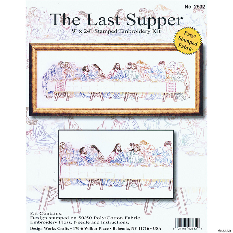 Design Works Stamped Embroidery Kit 9X24- Last Supper