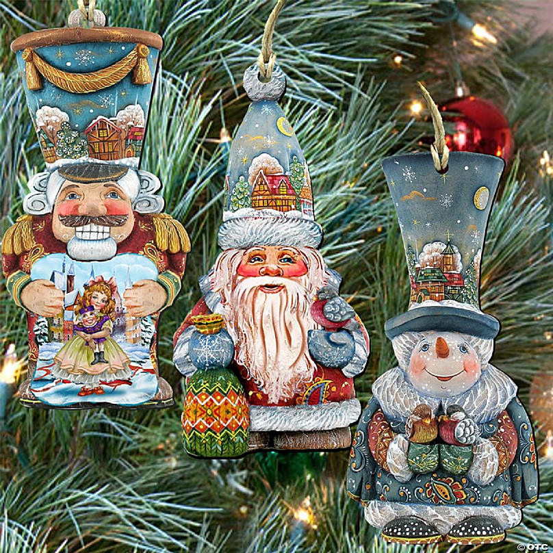 Designocracy Guitarist Snowman Wood Ornaments Set of 2 Dona Holiday