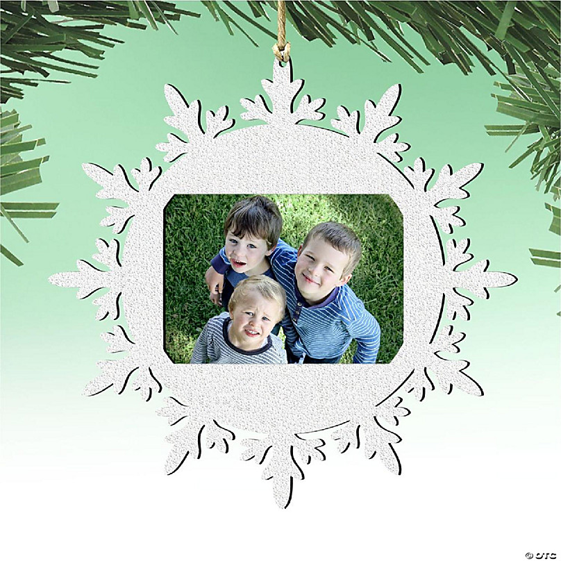 Ornativity Glitter Snowflake Ornaments - Holiday Wedding Plastic Sparkling  Hanging Snowflakes Pack of 24