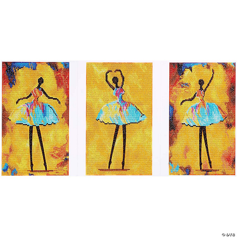 Diamond Art Kit 11x14 Triptych Ballet 3pc   Diamond Art Kit 11x14 Triptych Ballet 3pc~14281311 