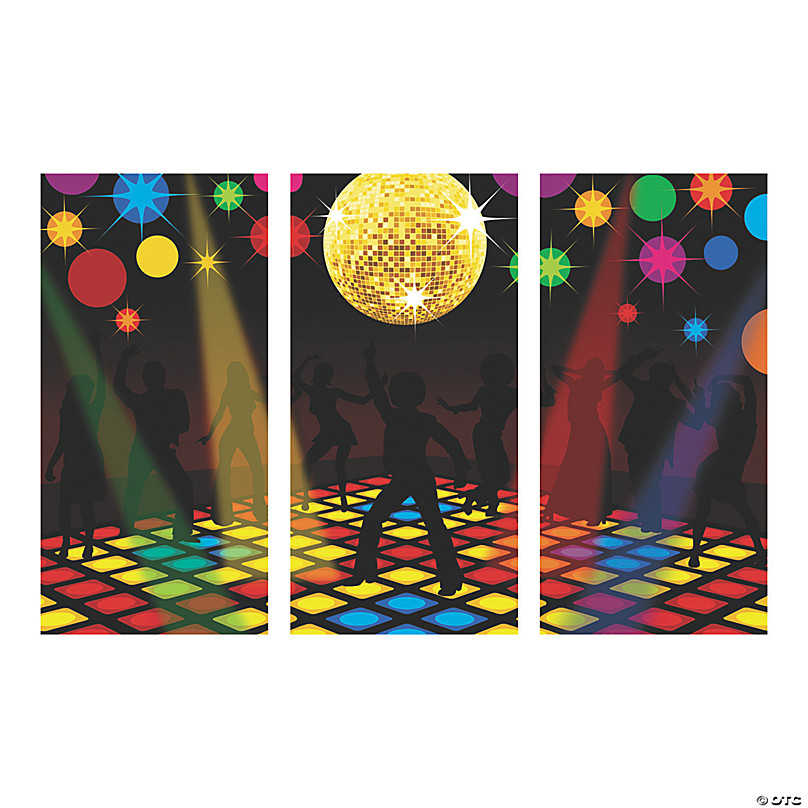 70s Disco Ball Rainbow Seventies Birthday Party Large Selfie Photo Backdrop 