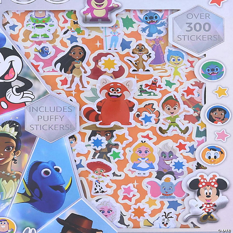 Disney 100th Anniversary Sticker Book 4 Sheets Over 300 Stickers