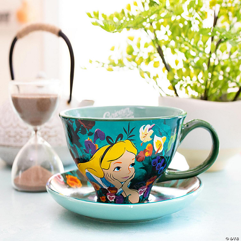 Disney Alice In Wonderland Ceramic Teacup and Saucer Set