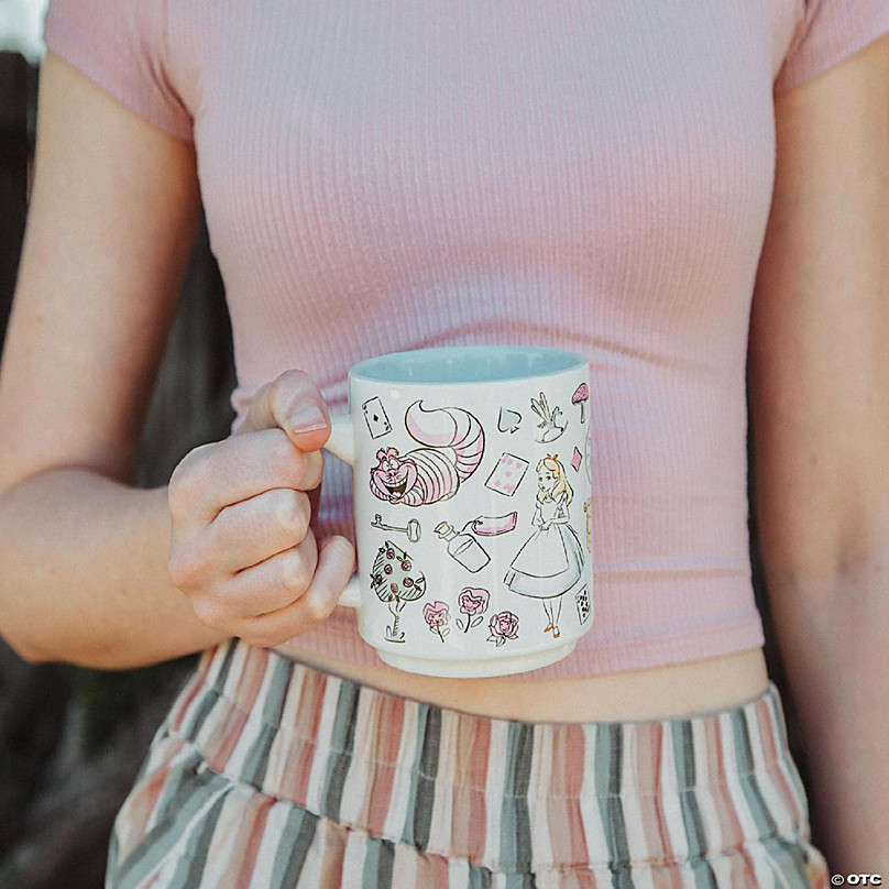 Disney Alice in Wonderland Stacked Teacups Sculpted Ceramic Mug | Holds 20 Ounce