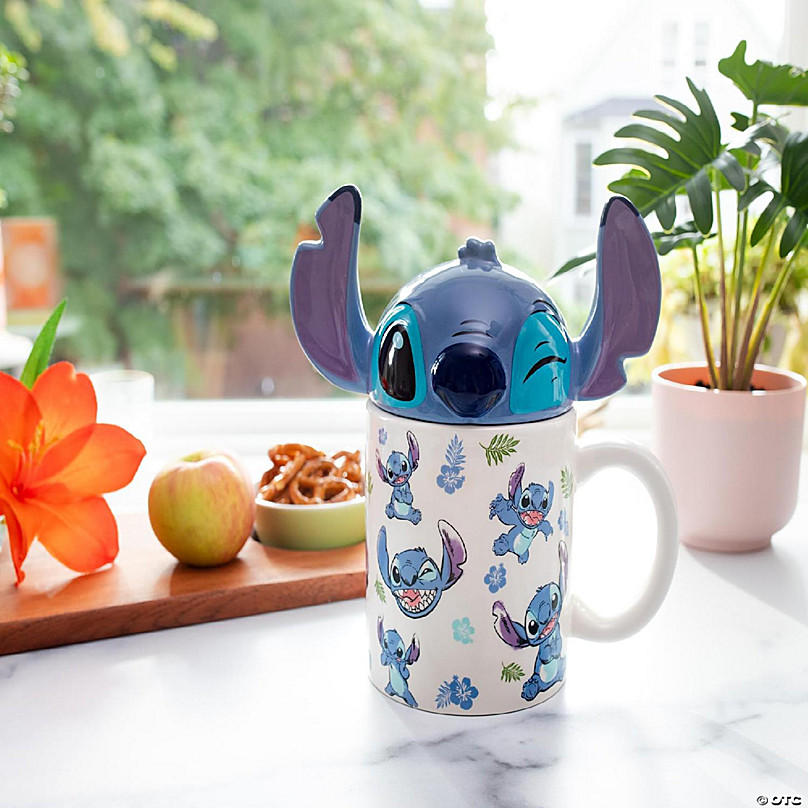 Disney Lilo & Stitch Ceramic Mug With Sculpted Topper Holds 18 Ounces