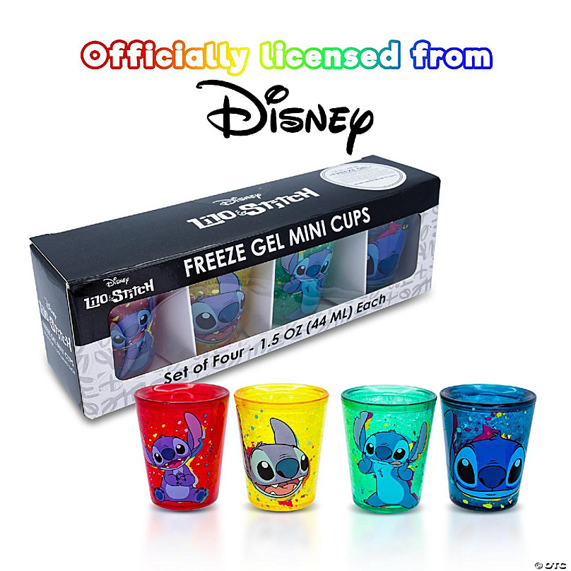 Silver Buffalo Disney Mickey Mouse and Friends Faces 1.5-Ounce Freeze Gel  Mini Cups | Set of 4