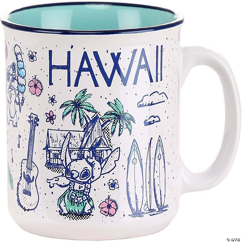 Disney Lilo & Stitch Ohana Glass Coffee Mug | Holds 16 Ounces