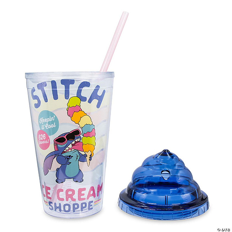 Disney Lilo & Stitch Ice Cream Shoppe Acrylic Carnival Cup with Lid and  Straw