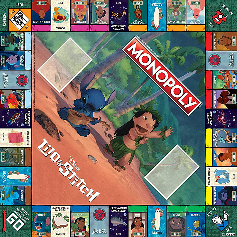 Disney Lilo & Stitch Monopoly Board Game For 2-6 Players