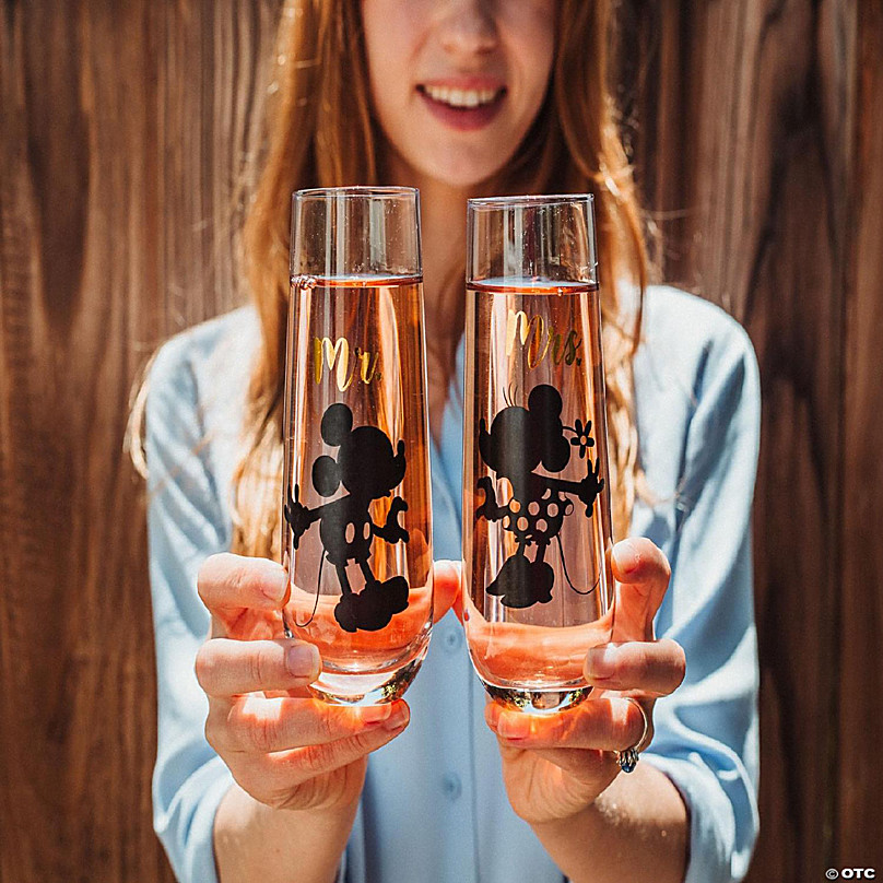 Mickey & Minnie Margarita Glasses 