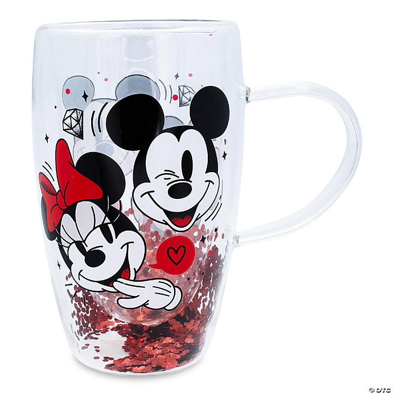 Silver Buffalo Disney Mickey And Minnie 9-ounce Stemless Fluted Glassware